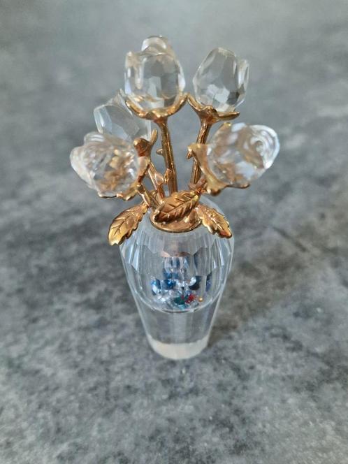 Figurine Swarovski collection - Vase de roses/Flacon 7 cm, Collections, Swarovski, Comme neuf, Figurine, Enlèvement