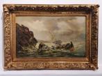 Antiek schilderij op doek, gesigneerd, Antiek en Kunst, Kunst | Schilderijen | Klassiek, Ophalen
