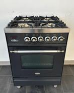 ❗Luxe Fornuis Boretti 60 cm antraciet + rvs 4 pits 1 oven, Elektronische apparatuur, Fornuizen, Zo goed als nieuw, Energieklasse A of zuiniger