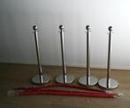 Afzetpalen in chroom, Hobby en Vrije tijd, Ophalen, Zo goed als nieuw, Feestartikel