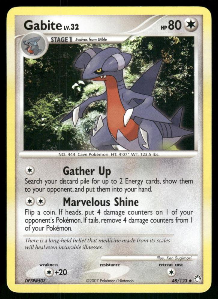 Gabite 48/123 - Mysterious Treasures (NM), Hobby en Vrije tijd, Verzamelkaartspellen | Pokémon, Gebruikt, Verzenden