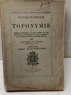 woordenboek der toponymie karel de flou deel 4 1924, Ophalen of Verzenden, Gelezen