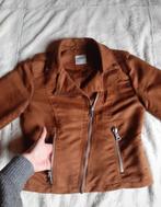 Cognac suede jacket, Bruin, Verzenden, Vero Moda, Zo goed als nieuw