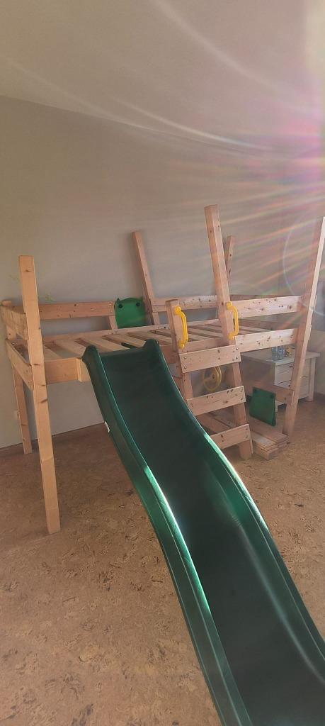 Bed met schuifaf, Kinderen en Baby's, Kinderkamer | Bedden, Zo goed als nieuw, 140 tot 160 cm, 85 tot 100 cm, Hoogslaper of Stapelbed