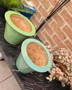 Vintage groene geglazuurde terracotta bloempotten 15eu/st, Ophalen of Verzenden, Zo goed als nieuw, Terracotta