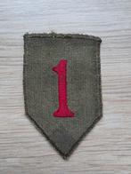 US WW2 1st Infantry division patch greenback, Verzamelen, Ophalen of Verzenden