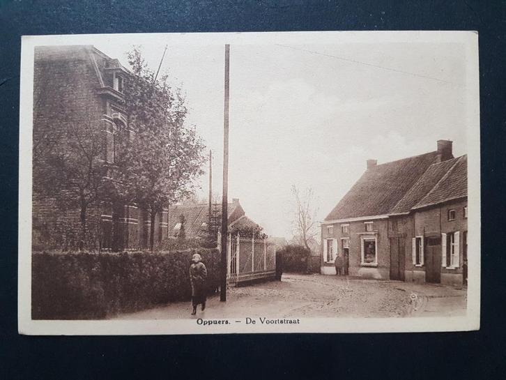 Postkaart Oppuers Oppuurs De Voortstraat, Verzamelen, Postkaarten | België, Ongelopen, Antwerpen, 1940 tot 1960, Ophalen of Verzenden
