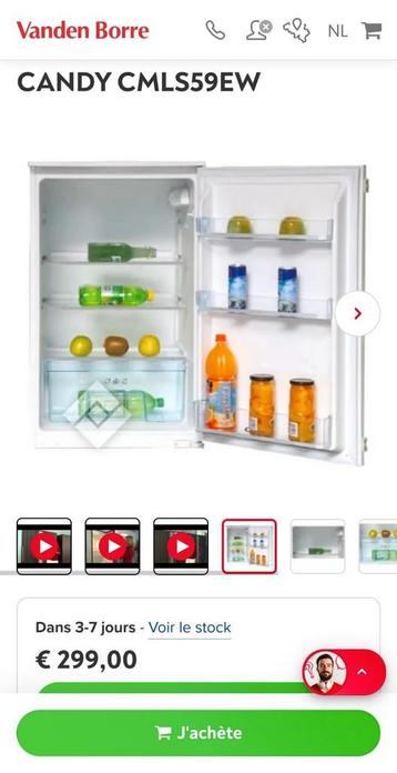 Frigo candy encastrable., Electroménager, Enlèvement ou Envoi, Comme neuf