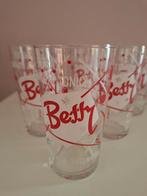 6 antieke vintage Bessy limonade-tonicglazen, Ophalen, Gebruikt