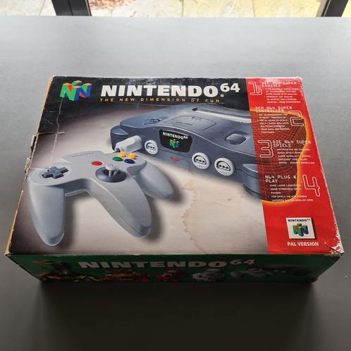 Nintendo 64 compleet in de doos let spel., Games en Spelcomputers, Spelcomputers | Nintendo 64, Zo goed als nieuw, Met 1 controller