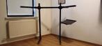 Triple monitor stand met keyboard tray, Ophalen, Zo goed als nieuw