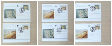6 Briefkaarten 1996 - BK50/51 : Kunstwerken Brusselse metro beschikbaar voor biedingen
