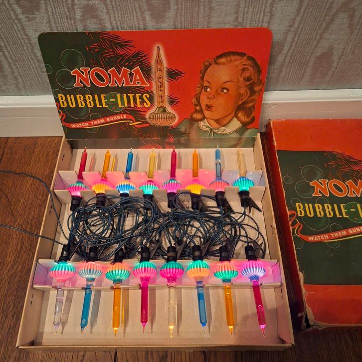 Rare ensemble de 16 lampes à bulles avec cordon et clips, Divers, Noël, Enlèvement ou Envoi