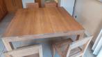 Eijen eettafel en 4 stoelen, Ophalen, Zo goed als nieuw