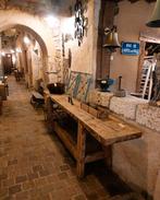 robuuste oude werkbank  280 cm lang, Ophalen of Verzenden