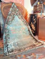 Antieke grote handbeschilderde kerk vaandel +2m, Ophalen of Verzenden