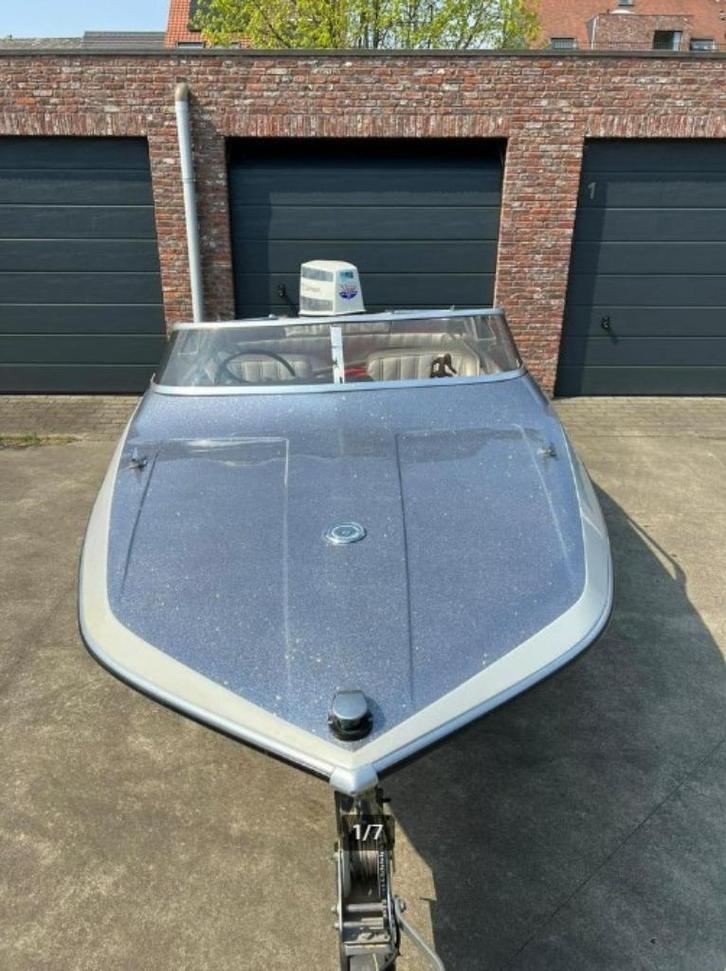 glastron boten en mercury buitenboordmotoren, Watersport en Boten, Speedboten, Gebruikt, 3 tot 6 meter, Benzine, 70 tot 120 pk