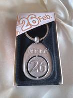 Sleutelhanger ´nieuw´ 26 februari metaal te koop in Balen., Ophalen of Verzenden, Nieuw, Overige typen