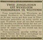 JONGENS OMGEKOMEN MIDDELKERKE NA BEZOEK IJZERBEDEVAART 1936, Verzamelen, Bidprentjes en Rouwkaarten, Ophalen of Verzenden, Bidprentje