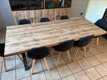Table style industriel 230cm, Maison & Meubles, Tables | Tables à manger, Enlèvement, Comme neuf