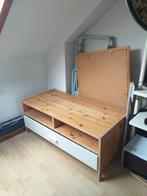 Meuble rectangulaire en bois avec tiroir blanc, Maison & Meubles, Comme neuf, 100 à 150 cm, Enlèvement, Moins de 100 cm