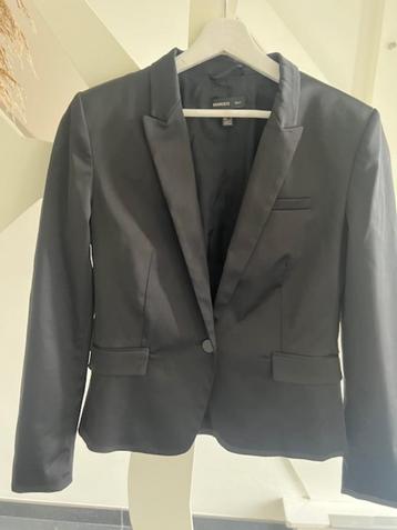 costume blazer noir brillant mangue taille 40 neuf