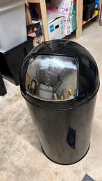 Pushbin - zwart en roestvrij staal - 40L, Huis en Inrichting, Woonaccessoires | Prullenbakken, Ophalen, Gebruikt, 50 tot 75 cm