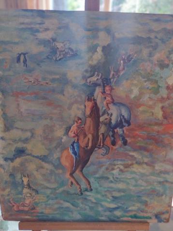 Schilderij van J.F.M. van Opstal Charbo geadopteerd Kind van beschikbaar voor biedingen