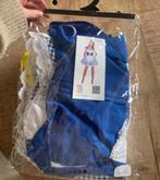 Blauw met geel Bierjurk/ dirndljurk, Kleding | Dames, Ophalen, Blauw, Maat 46/48 (XL) of groter, Nieuw