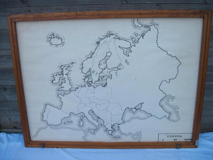 12 school contour kaarten,Europa-Frankrijk-Belgie, Antiek en Kunst, Curiosa en Brocante, Ophalen