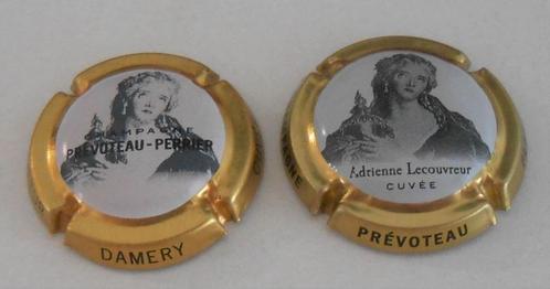 2 capsules - Prévoteau-Perrier - Adrienne Lecouvreur, Verzamelen, Overige Verzamelen, Gebruikt, Ophalen of Verzenden