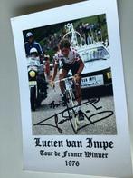 Wielerfoto tour de france 1976 lucien  van impe signe, Envoi, Comme neuf