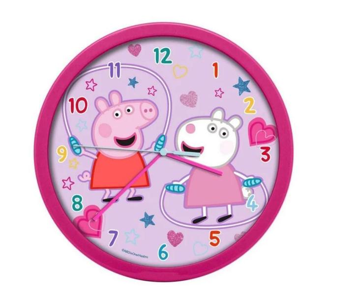 Peppa Pig Wandklok - Peppa en Suzy Schaap, Kinderen en Baby's, Kinderkamer | Inrichting en Decoratie, Nieuw, Klok, Ophalen of Verzenden
