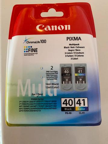 Canon inktpatronen 40 41 zwart en pakket met 3 kleuren beschikbaar voor biedingen