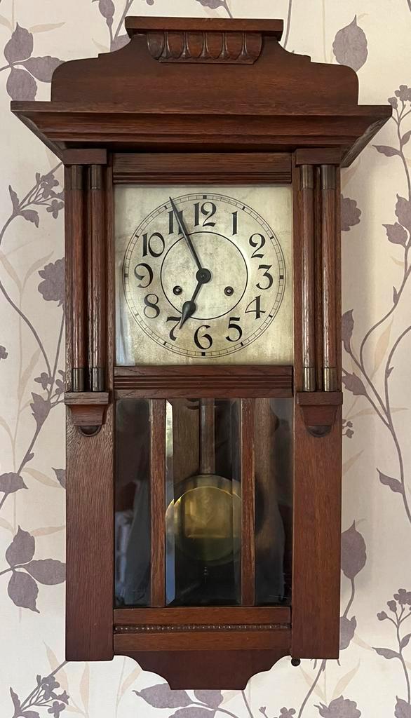 Art Nouveau wandklok (1925), Antiek en Kunst, Antiek | Klokken, Ophalen