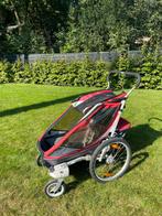 Fietskar met veel toebehoren, Vélos & Vélomoteurs, Accessoires vélo | Remorques, Enlèvement, Utilisé, Remorque pour enfant, Suspension