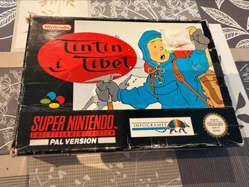 Jeu super Nintendo Tintin au Tibet, version PAL beschikbaar voor biedingen