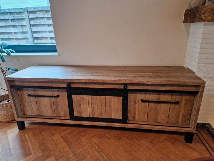 TV meubel, Huis en Inrichting, Kasten |Televisiemeubels, Zo goed als nieuw, Minder dan 100 cm, 150 tot 200 cm, 25 tot 50 cm, Teakhout