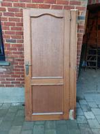 Vol eiken binnendeuren met slot klink en scharnieren, Doe-het-zelf en Bouw, Deuren en Vliegenramen, Gebruikt, 80 tot 100 cm, Binnendeur
