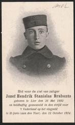 Gesneuvelde 1914-18 Jozef Brabants  Lier- St Joris, Verzamelen, Bidprentjes en Rouwkaarten, Ophalen of Verzenden