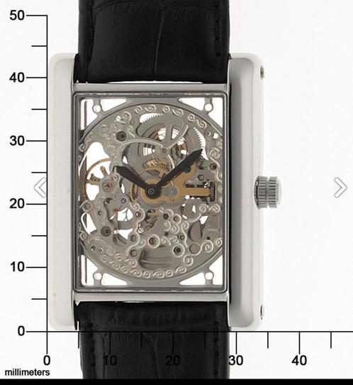 Yves Camani skeleton uurwerk, Handtassen en Accessoires, Horloges | Heren, Zo goed als nieuw, Ophalen of Verzenden
