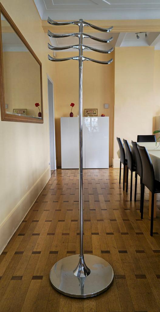 zilveren design kapstok, Huis en Inrichting, Woonaccessoires | Kapstokken, Gebruikt, Staande kapstok, 150 tot 200 cm, Metaal, Ophalen