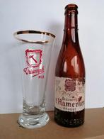 Oude bierfluit+fles 't Hamerken-Brugge., Ophalen of Verzenden, Gebruikt