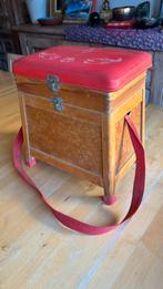 Vintage houten viskoffer voor kinderen – zitkoffertje, Ophalen, Gebruikt, Koffer of Tas
