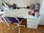 Bureau Malm Ikea 140*65 en bon état, Maison & Meubles, Enlèvement, Comme neuf, Bureau