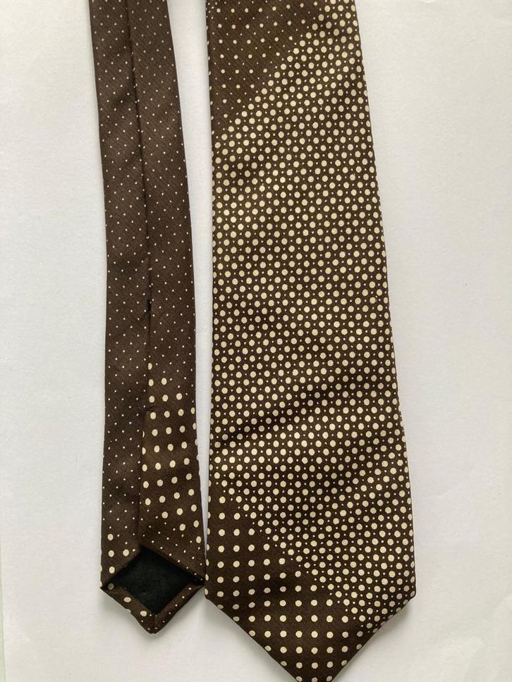 Stropdas Pierre Cardin vintage retro, Kleding | Heren, Stropdassen, Nieuw, Met patroon, Bruin, Ophalen of Verzenden