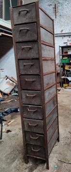 Vintage industriële ladenkast, Huis en Inrichting, Kasten | Ladekasten, Ophalen, Minder dan 50 cm, Gebruikt, Metaal