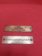 Duitse WO2 Kriegsmarine identificatieplaatjes boot/schip, Ophalen of Verzenden