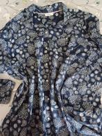 Blauw wit hemd met bloemenmotief 52/54, Kleding | Dames, Blouse of Tuniek, Zo goed als nieuw, C&A, Verzenden