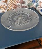Vintage taarten schaal in glas, Antiek en Kunst, Ophalen of Verzenden
